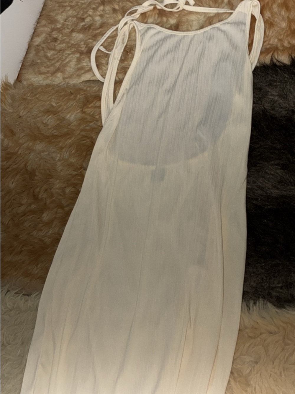 Sheer Ivory Slip Dress - Women's Intimates